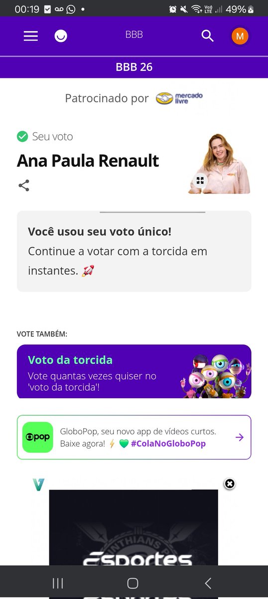 MiiFala's tweet photo. Minha parte eu fiz!  #BBB26 https://t.co/dzGwBe49rh