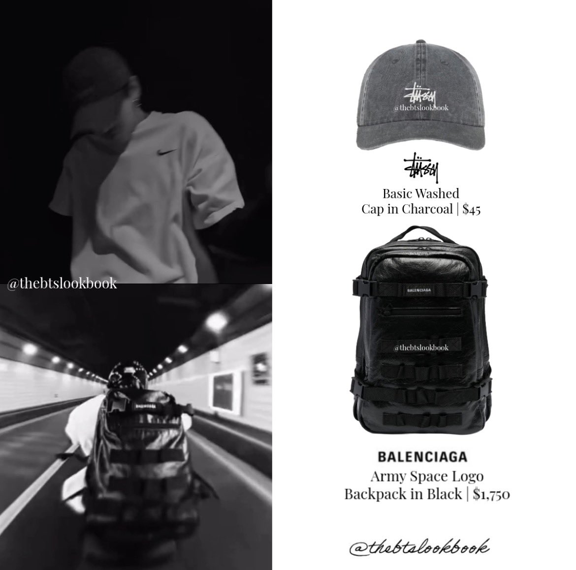 thebtslookbook's tweet image. Jungkook wearing Shoei “GT-Air II”, Nike x Stussy “The Wide World Tribe T-Shirt”, Stussy “Basic Washed Cap” and Balenciaga “Army Space Backpack”

#jungkook #jk #전정국 #정국 #BTS #thebtslookbook #jkfashion #방탄소년단 #jungkookstyle #btsstyle #biker #BTS_ARİRANG