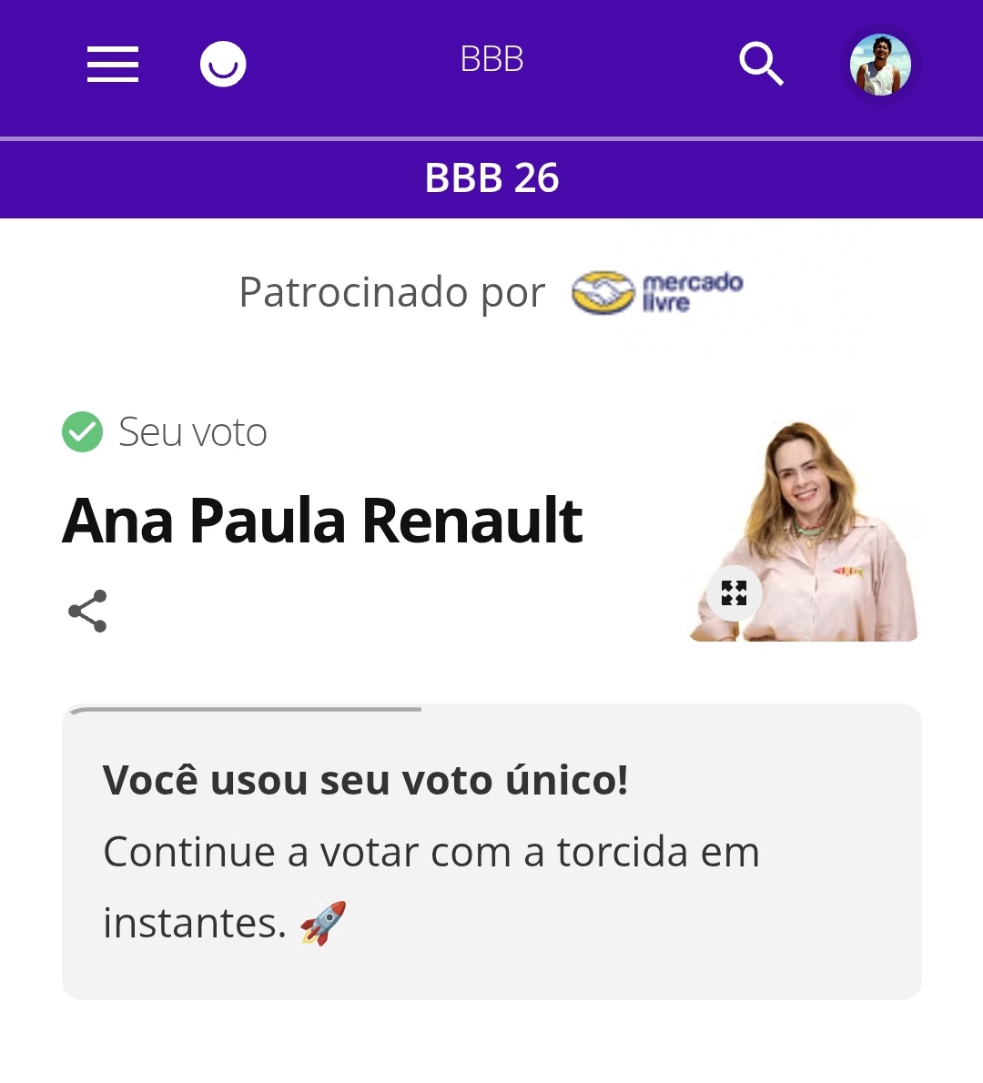 edunascimento3's tweet photo. Quase 2 anos sumido, mas voltando pra fazer parte da história e claro, votei em @anapaularenault 💙 

Lembro onde eu estava e da tristeza há 10 anos com aquela expulsão, mas finalmente ELA VOLTOU pra buscar o que é dela por direito e com correção ❤️ #BBB26 https://t.co/m1YW5rXm5h