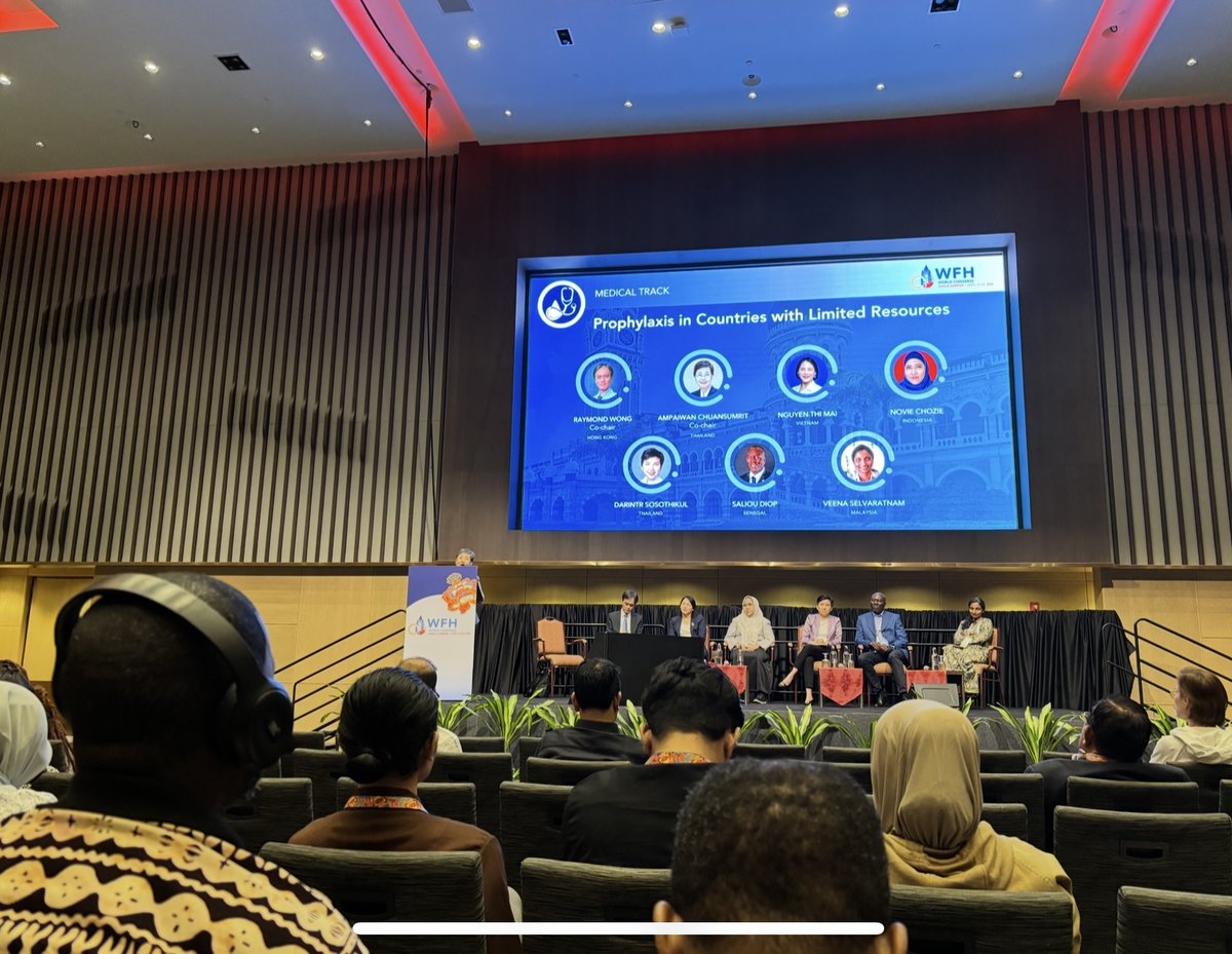 wfhemophilia's tweet image. Learning from real-world experiences in Prophylaxis in Countries with Limited Resources.
Speakers are sharing national strategies and outcomes from #Vietnam, #Indonesia, #Thailand, #Senegal, and #Malaysia to improve access to sustainable prophylaxis.
#WFHCongress2026