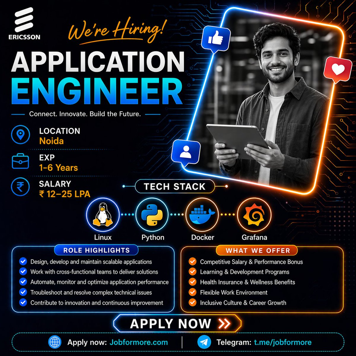 jobformore's tweet image. 💰 App Eng @ Ericsson!

📍 Noida

🎓 Bachelor's 1-6 Yrs

🔥 Linux + Docker

💰 INR 12–25 LPA

Financial Inclusion! 🌍

#Ericsson #DevOps #NoidaJobs #Jobformore

Apply: jobformore.com/jobs/ericsson-…