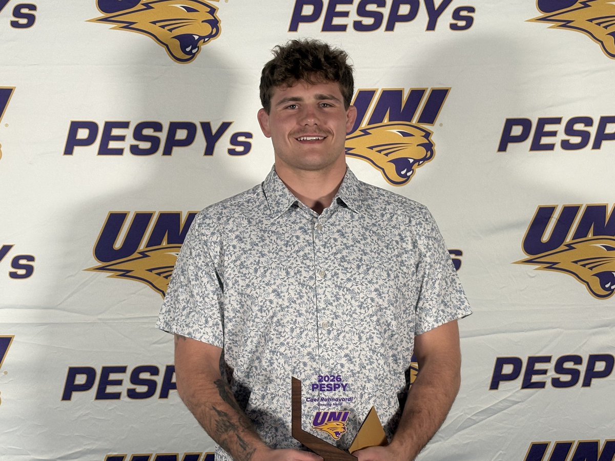 UNIAthletics's tweet photo. And the PESPY for the Unsung Hero Award goes to...

🏆 Cael Rahnavardi (@UNI_wrestling)

Kalob Runyon accepting on Rahnavardi’s behalf

#EverLoyal | #LegacyEra | #PESPYS2026 https://t.co/JtmHqhsXiU