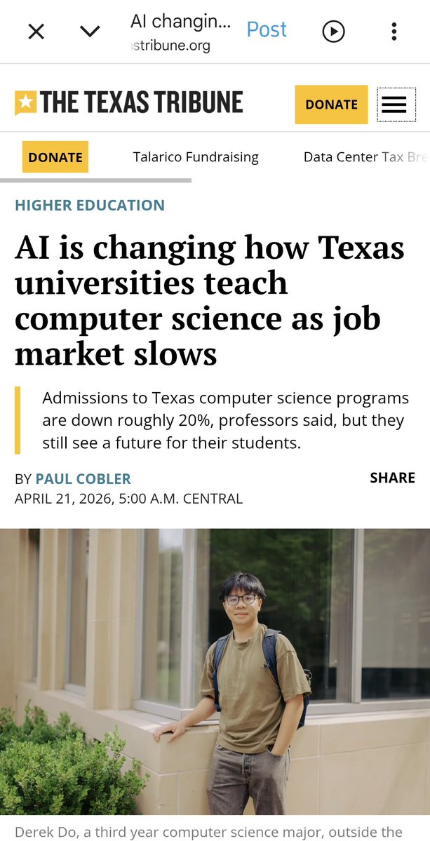 ADOSME1's tweet image. #AI
#Jobs
#CollegeDegrees

texastribune.org/2026/04/21/tex…