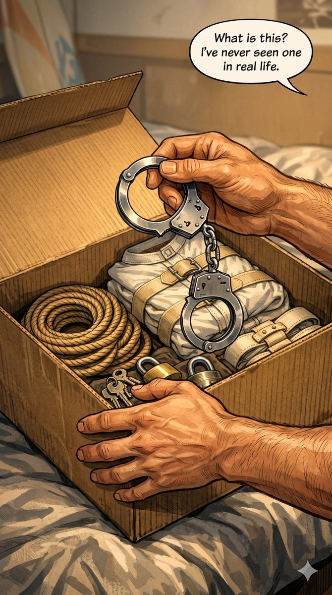 BoundAIComics's tweet photo. More pages 👇(12 -15)
Rick discovers Travis’ little collection…
Now things start to get interesting 👀
You know where this is going.
#ComicThread #bondage #AIart️️️️️️️️️️️️️️️️️️️️️️️️️️️️️️️️️️️️️️️️️️️️️️️️️️️ #Gaycomic https://t.co/ptCQu4kYp1