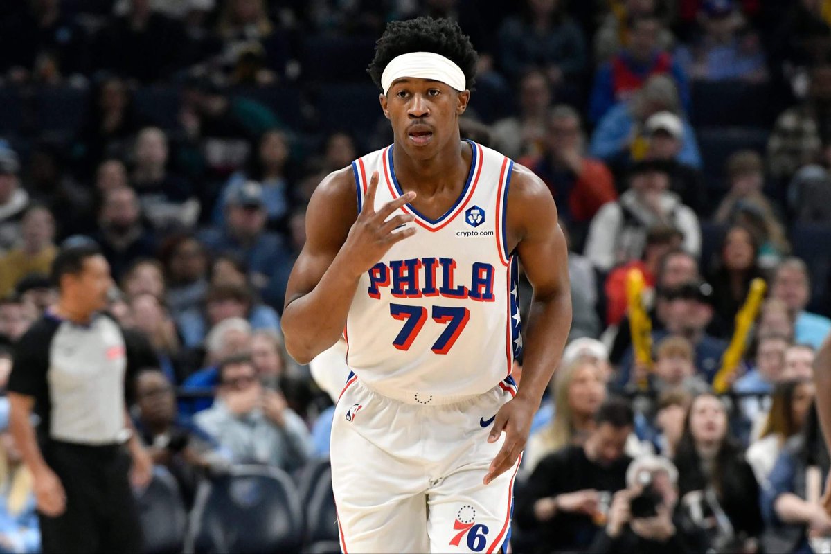 JClarkNBCS's tweet photo. Sixer VJ Edgecombe is the first rookie in the NBA with at least 30 points and 10 rebounds in a  playoff game in 28 years since Tim Duncan https://t.co/l5wSvSj9IU