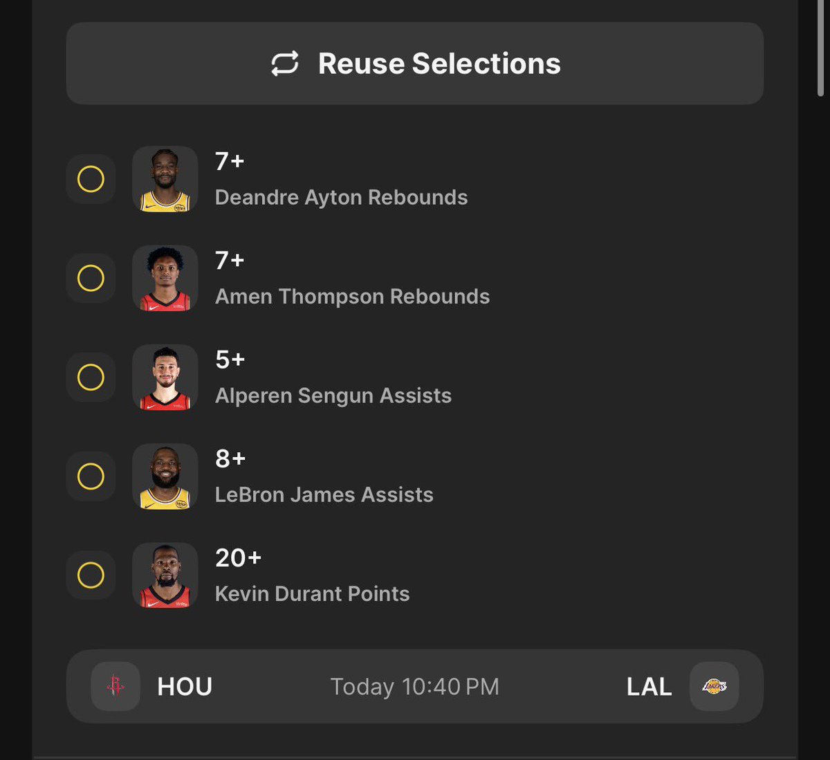 Analyst_Al's tweet photo. NBA Night Game Parlay (+400)
Play of the Day
LeBron and LAL vs KD and HOU https://t.co/fqpH1Xt0Pn