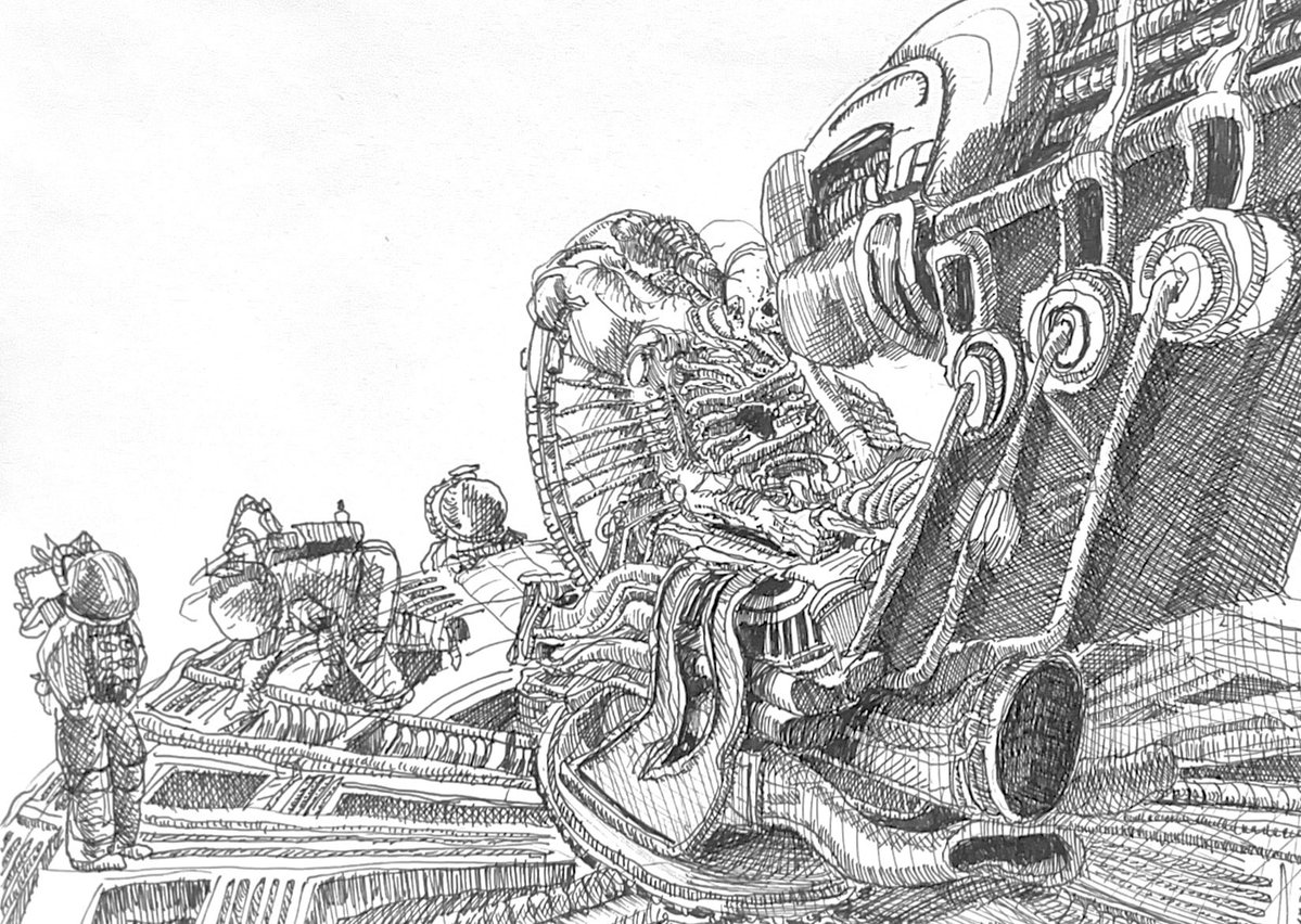 ChaseBindner's tweet image. Homage to HR GIGER
ink
2026
#chasebindner #hrgiger #ridleyscott #alien #drawing @GigerArt @MuseumHr