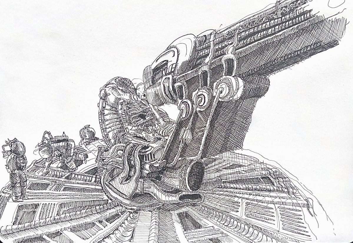 ChaseBindner's tweet image. Homage to HR GIGER
ink
2026
#chasebindner #hrgiger #ridleyscott #alien #drawing @GigerArt @MuseumHr