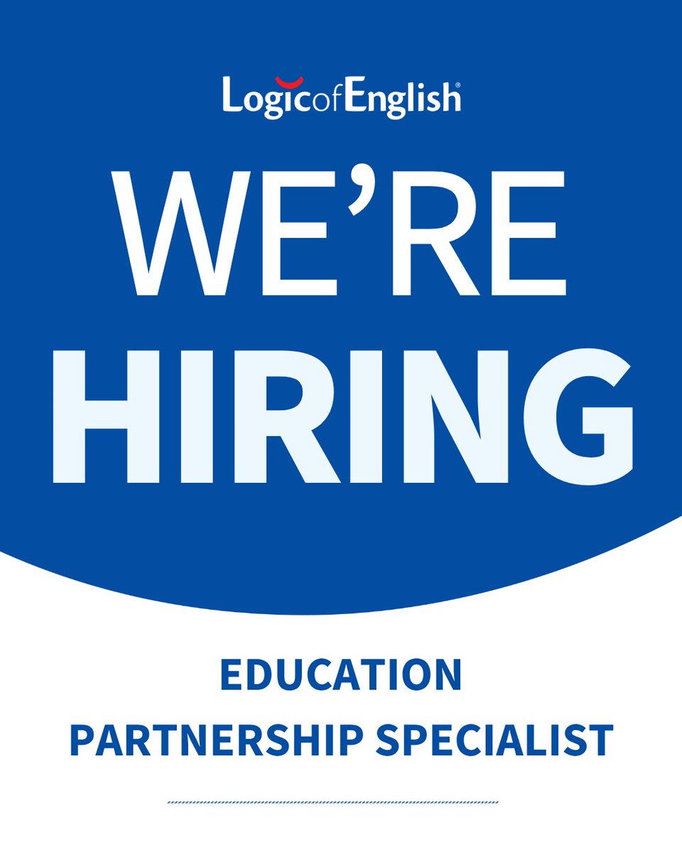 LogicofEnglish's tweet photo. Logic of English is a growing educational publisher. We are looking for an Education Partnership Specialist to expand our team. ✨ https://t.co/DkEoXOv3kk https://t.co/pFtdnbfhUt