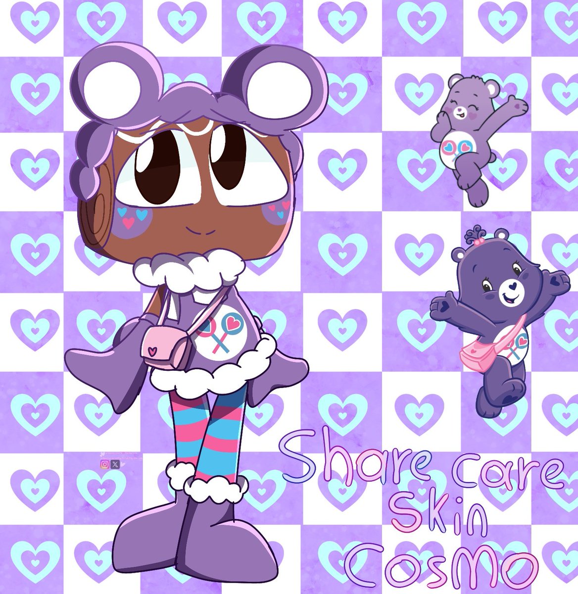 IRosas29560's tweet image. Who likes Care Bears? Exactly everyone! And that's why they're coming with a collaboration from Dandys World on skins for Cosmo, Sprout, and Gigi. I'm really looking forward to the Care Bear Cosmo skin! 🐻💜#dandysworld #carebears #ibisPaintX #fanart