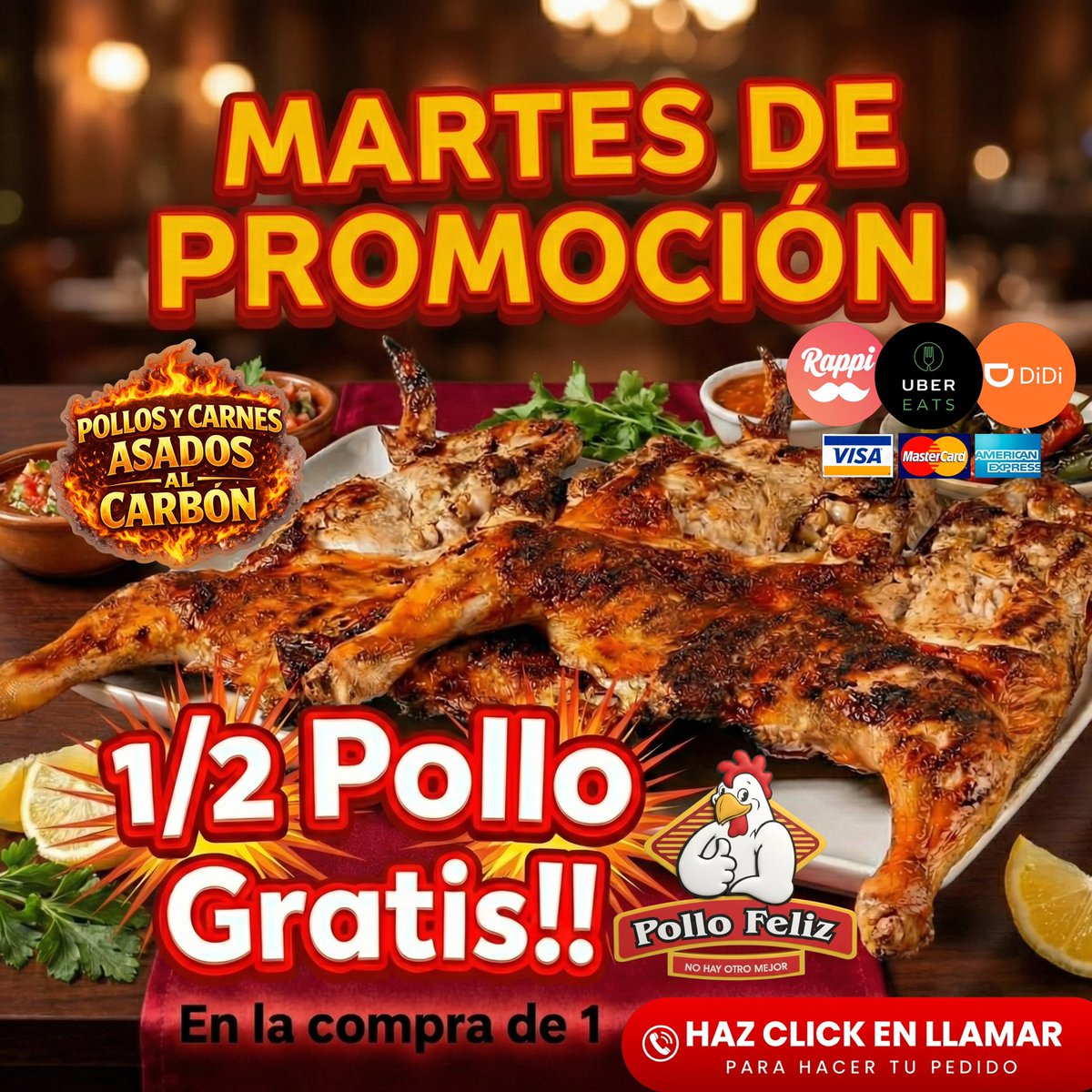 #MARTES 2 Pollos x $319 ó 1/2Pollo GRATIS! ☎️5 de diciembre Tel:2225159 ☎️Aeropuerto:2211906 ☎️Aramara:2097533 ☎️Pitillal:2240474 ☎️Bobadilla:2994541 ☎️Coapinole:2991169 ☎️Infonavit:2259759 ☎️Ixtapa:2810400☎️San José:2952333 ☎️:San Vicente:3222231833 #PuertoVallarta #pv #vallarta