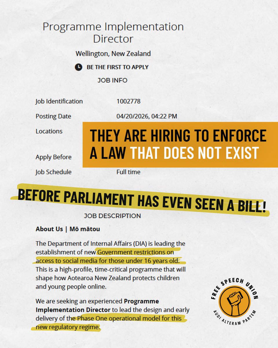 📵🔞The Free Speech Union has today found out that the Government is trying to quietly build the machinery for an under-16 social media ban – whilst trying to keep their actions out of public view.  

The government says it's still "developing policy options" on banning under-16s