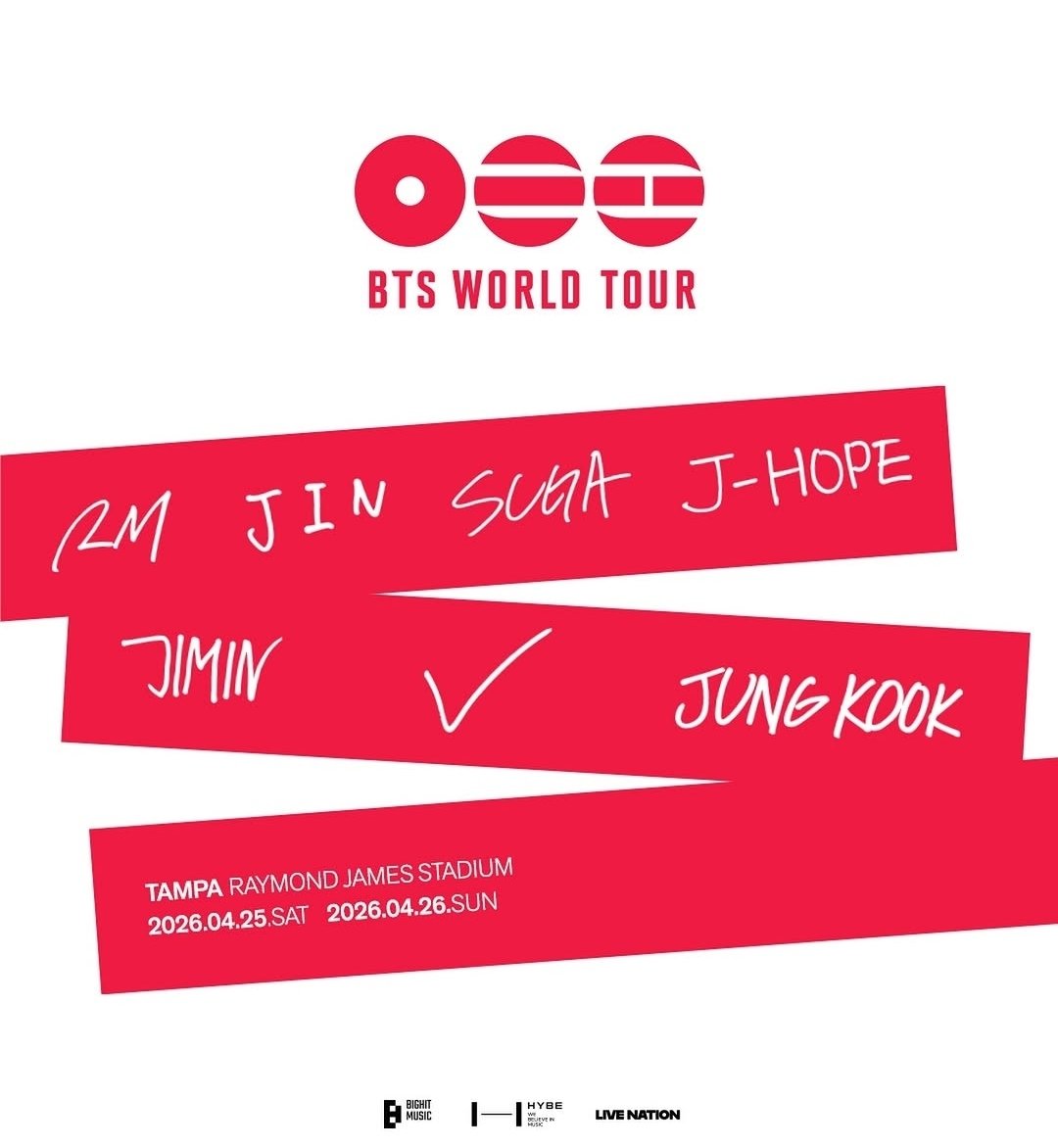 cestlavie9090's tweet image. Just how big is BTS? Big enough to shut down an entire road - for their merchandise.

Starting Wed, April 22 at 6:00 A.M., Tampa Bay Boulevard will be closed in front of Raymond James Stadium as crews set up a massive @BTS_twt merchandise tent.
tampa.gov/news/2026-04/t…