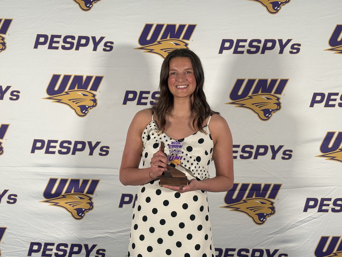 UNIAthletics's tweet photo. And the PESPY for Best Comeback goes to...

🏆 Isabelle Elliott (@UNIVolleyball)

#EverLoyal | #LegacyEra | #PESPYS2026 https://t.co/u9yA1AkkIt