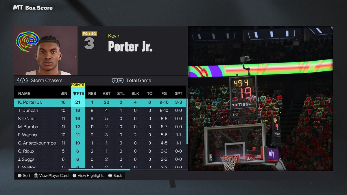 80sBearfan4life's tweet image. Porter Jr. finished the game with 21 points, 22 assists, 1 rebound, and 4 blocks. Suggs has been PG1, but after this performance by Porter, I think he has earned some extended playing time.
#NBA2K26