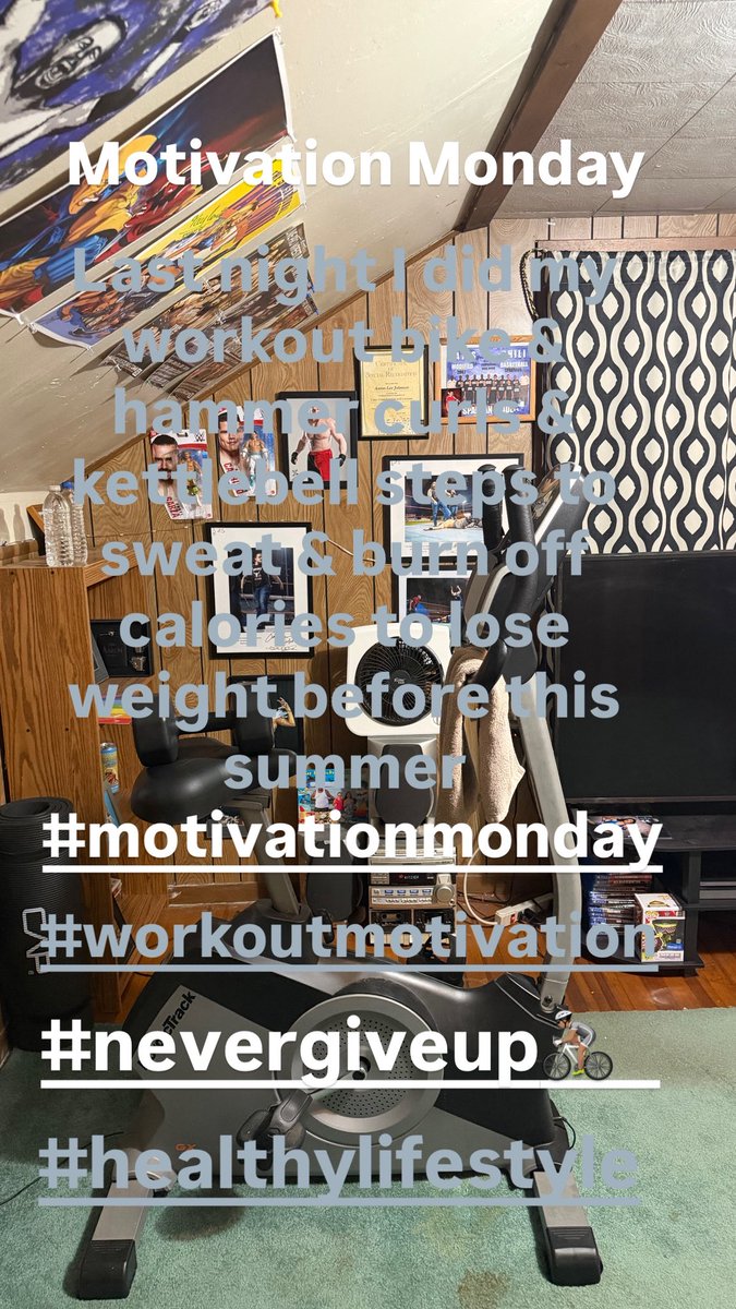 johnson_aa98966's tweet image. Motivation Monday workout last night was the bike &amp;amp; hammer curls &amp;amp; kettlebell steps to sweat &amp;amp; burn off calories to lose weight before this summer. #motivationmonday #workoutmotivation #nevergiveup🚴🏽 #healthylifestyle.