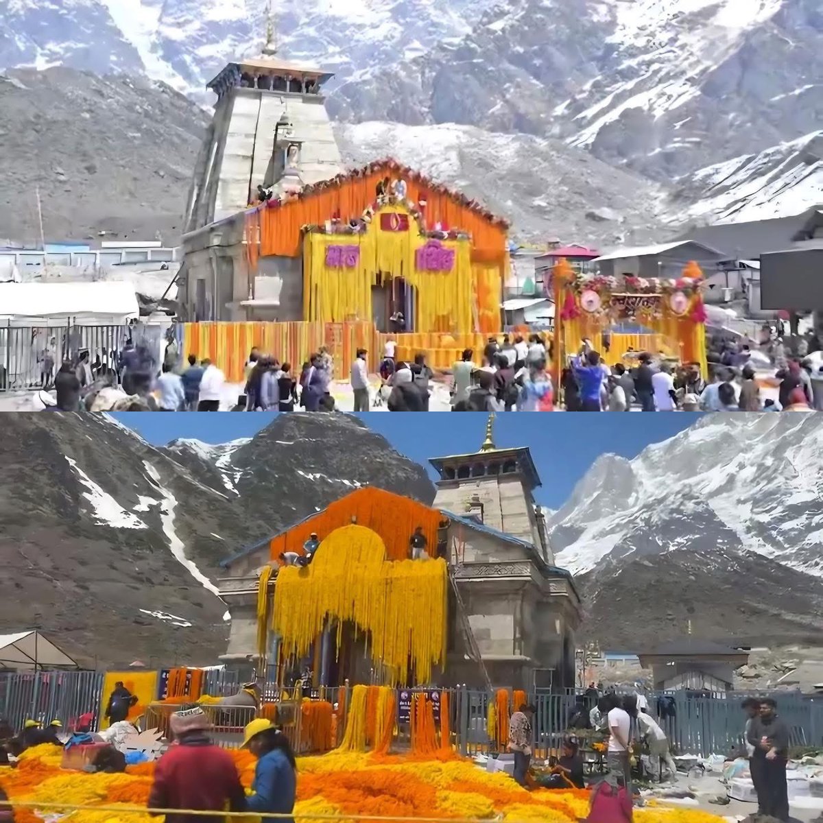 RONBupdates's tweet image. Kedarnath Temple is opening from today after 6 months &amp;amp; temple is decorated with ~ 51 quintals of flowers. ❤️🙏🏻 #News