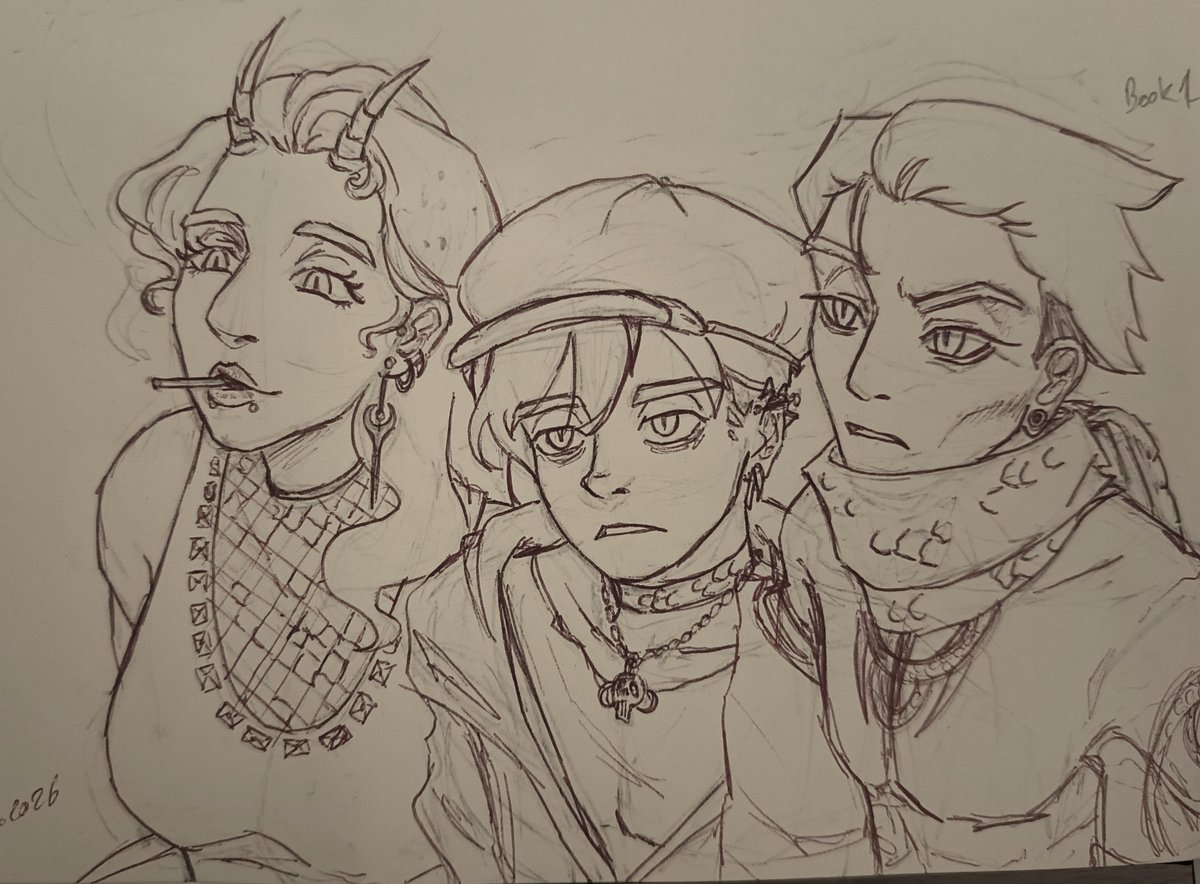 Alshat7Draw's tweet photo. Late night sketch of some of my age old oc's 🙂‍↕️

#latenightsketch #oc #sketchbook https://t.co/zK6aIui2W7