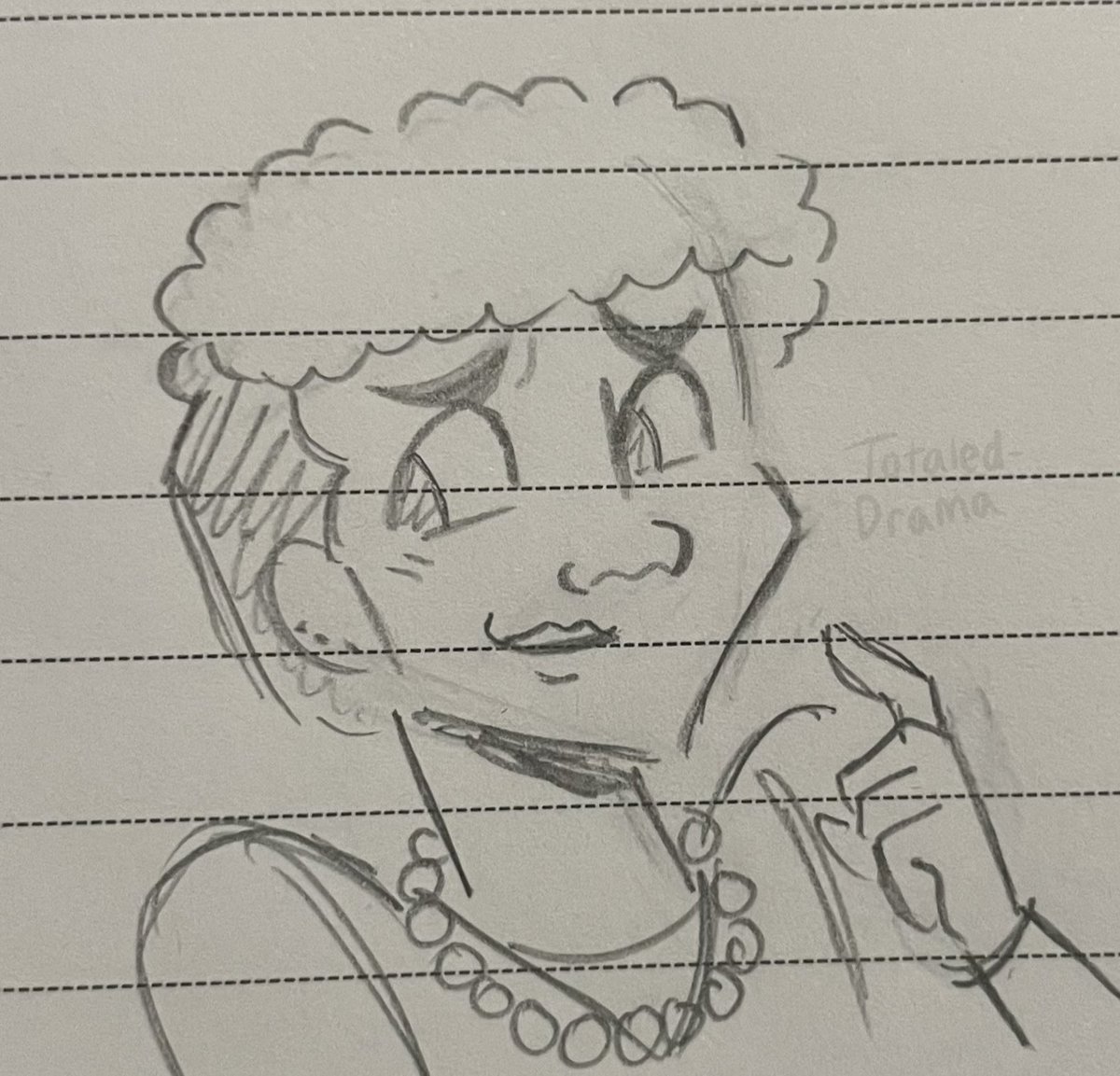 Here’s an unfinished doodle of Bowie :)

#TotalDrama