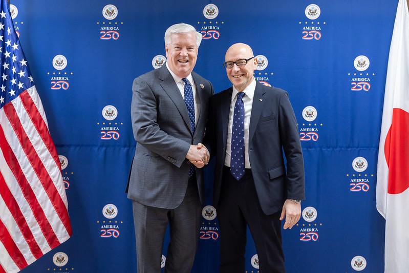 mariovattani's tweet image. Delighted to meet with my friend Amb. George Glass again &amp;amp; share thoughts on regional #peace and #stability. Strengthening coordination and constructive collaboration with our Japanese 🇯🇵 partners for a free and open Indo-Pacific🇮🇹🇺🇸 @USAmbJapan