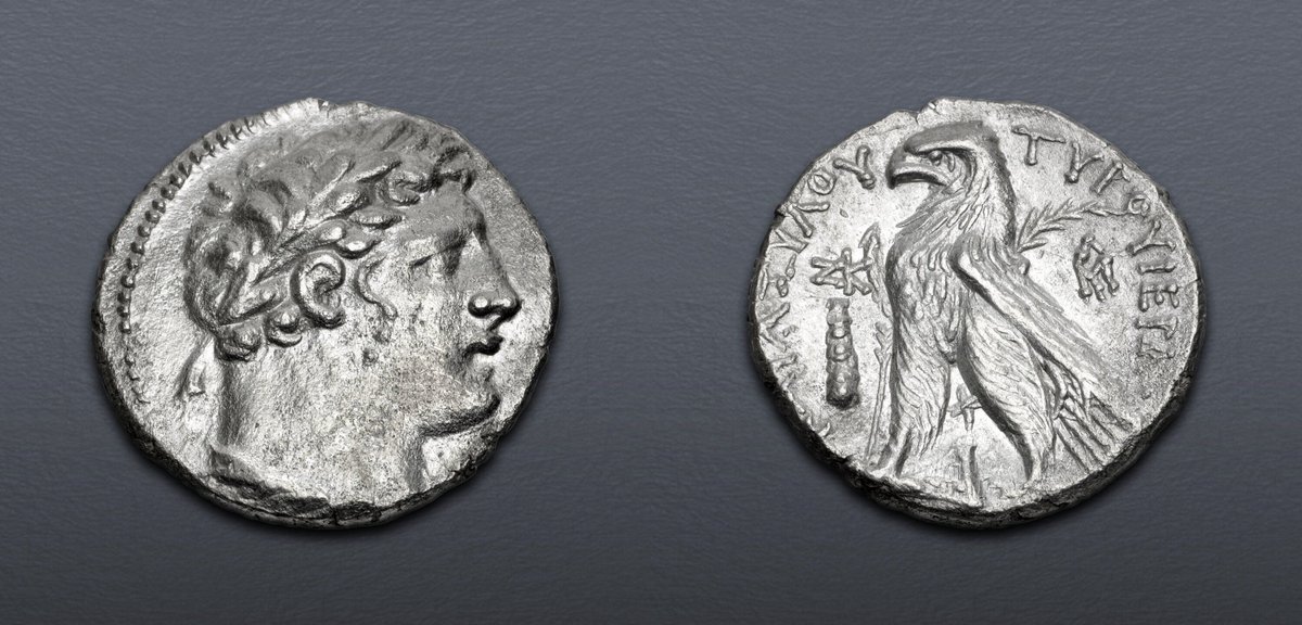 cngcoins's tweet image. PHOENICIA, Tyre. 126/5 BC-AD 65/6. AR Shekel (28.5mm, 12.17 g, 12h). Dated CY 27 (100/99 BC). Good VF.

Lot 248 from【E-Sale 608】, ends April 29, 2026, 10 AM EDT.
.
.
.
#cng #auction #history #art #ancientgreek #BiblicalHistory #tyre #phoenicia #shekel #silver