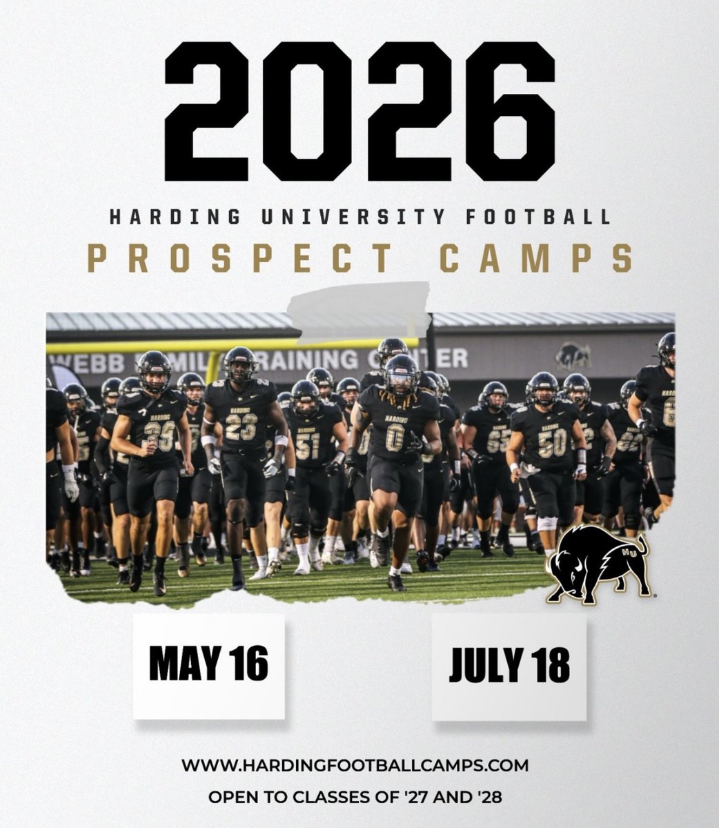 JakeRuggles2027's tweet photo. Thank you to Harding Football, @CoachBryceBray and @HUCoachD for the conversation and the invite. I appreciate it and I’m looking forward to getting down there to compete.

@lclark3965 @CoachWinger20 @CoachCarrollONW https://t.co/JtWMeixHKI