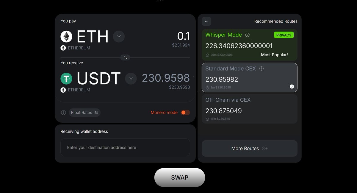 Try out our cross chain swap.

Not a single customer ever lost funds swapping through Mute. 

We are fast, reliable, safe and you can use size.

muteswap.com

Our servers and infrastructure had some big upgrades. No more lag, very user friendly and fast quotes at the
