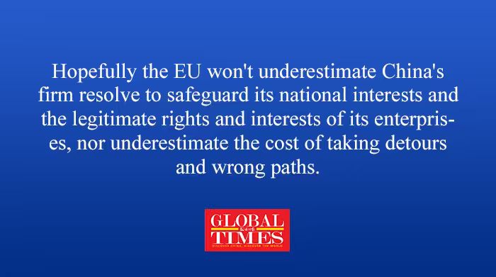 globaltimesnews's tweet image. #Editorial: We call on the EU to abandon the zero-sum game mentality of the Cold War, stop the wrong practices of politicizing, weaponizing, and securitizing economic, technological, and trade issues, and return to the right path of abiding by international rules, respecting