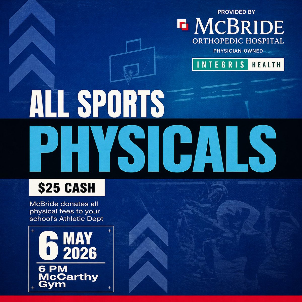 BMCHSHoops's tweet photo. McGuinness will be hosting an All Sports Physicals night on Wednesday May 6th at 6:00 PM in the McCarthy Gymnasium. Cost is $25 Cash. https://t.co/CBiTCpaSD2