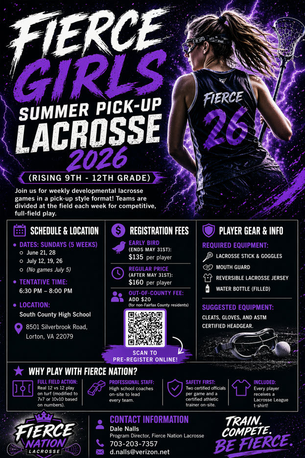 New this summer along with men’s league and boys high school summer lacrosse, we are now offering high school girls lacrosse! Check out the link in our bio for more information!!