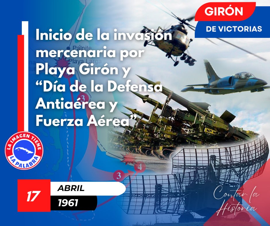 Muchas felicidades!!!! a todos los integrante de la Defensa Antiaérea y Fuerza Aérea Revolucionaria, como el mismo legado de los días de Playa Girón, defienden cada día la soberanía de nuestra Revolución.
#FARCuba #Girón65 #GirónVictorioso.