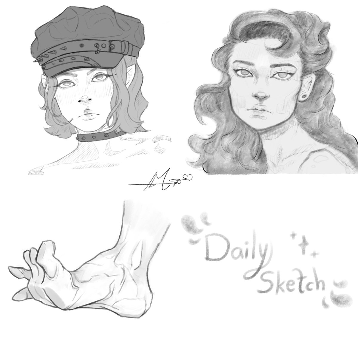 Myriamxnsv's tweet image. Daily sketch ✨
Faces, shapes, and a bit of anatomy today.

⚠️ Please do not repost or use without my permission | DMs open ⚠️

#artstudio #art #sketch #drawing #draw