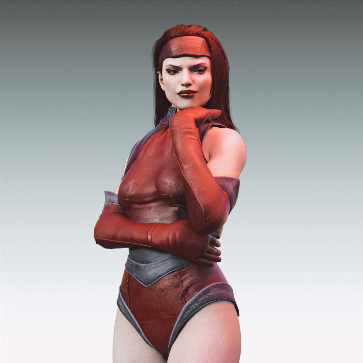 usoppenjoyer's tweet image. Skarlet in the MK1-Style MK2 skin #MortalKombat #MK1 #Skarlet #Daz3d #3dart