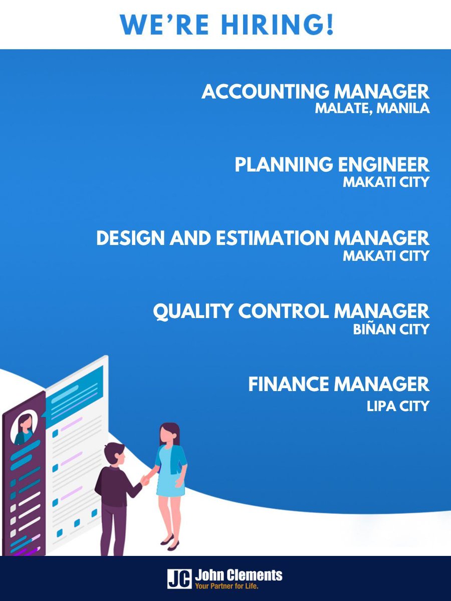 johnclementsph's tweet image. 🚨 𝐇𝐈𝐑𝐈𝐍𝐆 𝐀𝐋𝐄𝐑𝐓 🚨

Step into high-impact career opportunities across Metro Manila and nearby provinces! 💼✨

Discover Jobs in our Bio!

#HiringNow #JobOpening #JobAlert #CareerGrowth #ApplyNow #JobSearchPH