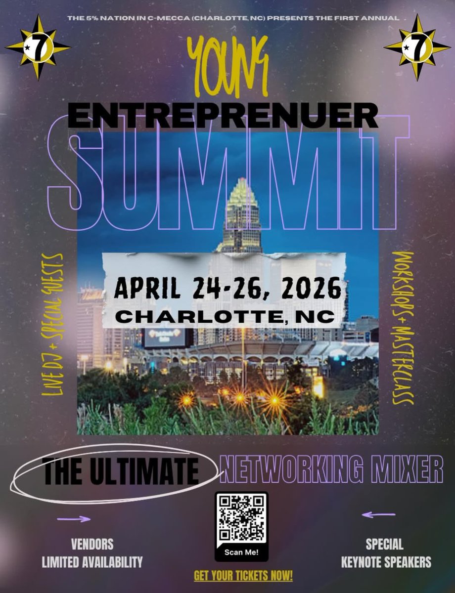 The5PercentNat's tweet photo. The Sun of Man  and The 5% Young Entrepreneur Summit 
#beholdthesunofman
#sunsofmedina
#cmecca
#charlottenorthcarolina
#thefivepercentnation https://t.co/RL53PcOQbR