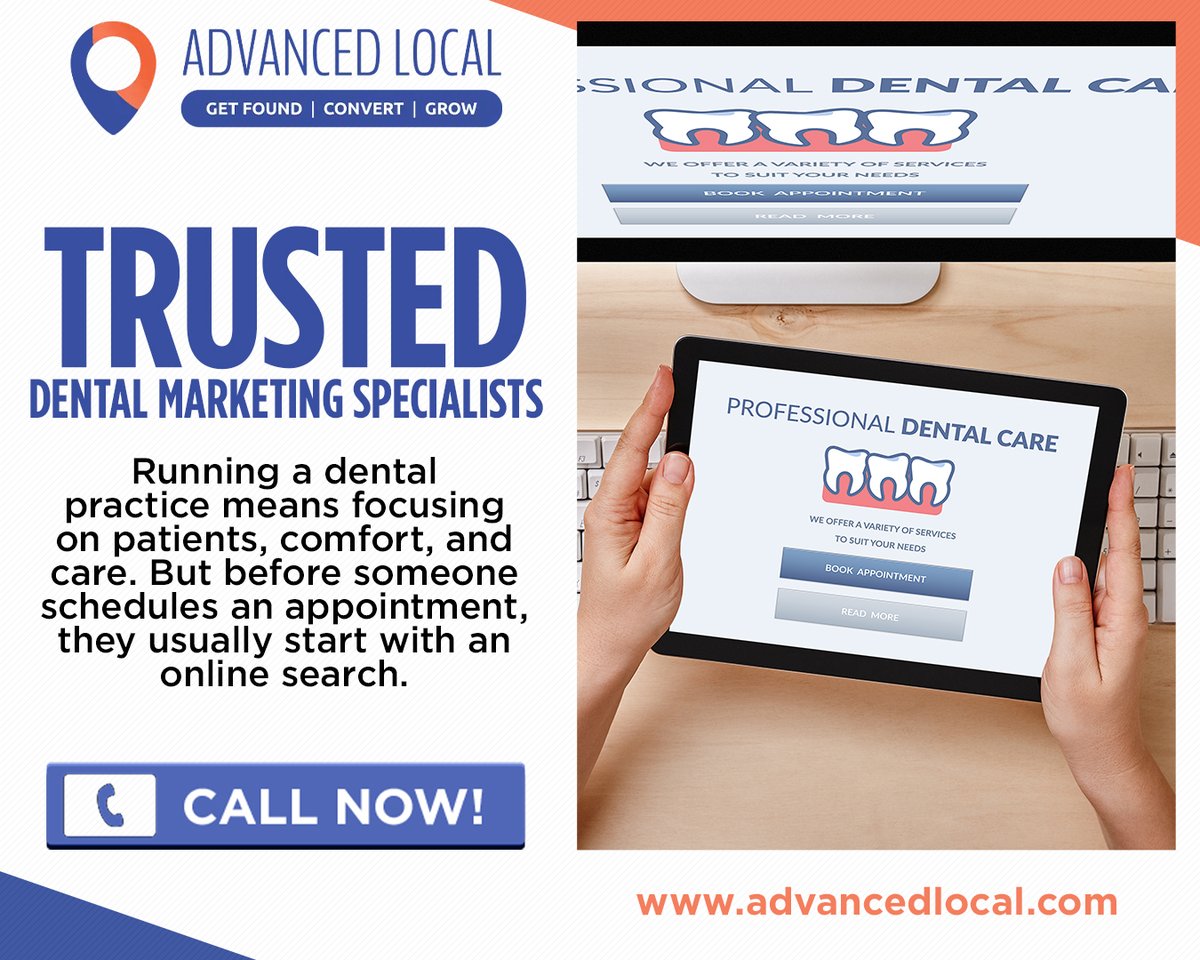 AdvancedLocalUT's tweet photo. 🦷 Dental marketing specialists help your clinic get found online. Patients search before choosing a dentist, so strong visibility and engaging content attract new patients and help your practice grow. 🚀

🌐 https://t.co/9mhHz38Ic5

#dentalmarketingspecialists #AdvancedLocalSEO https://t.co/FyWcwBGoi1