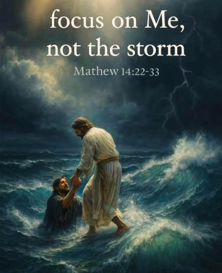 “Focus on Me, not the storm.”

Matthew 14:22-33
#lds #SaintsOnX