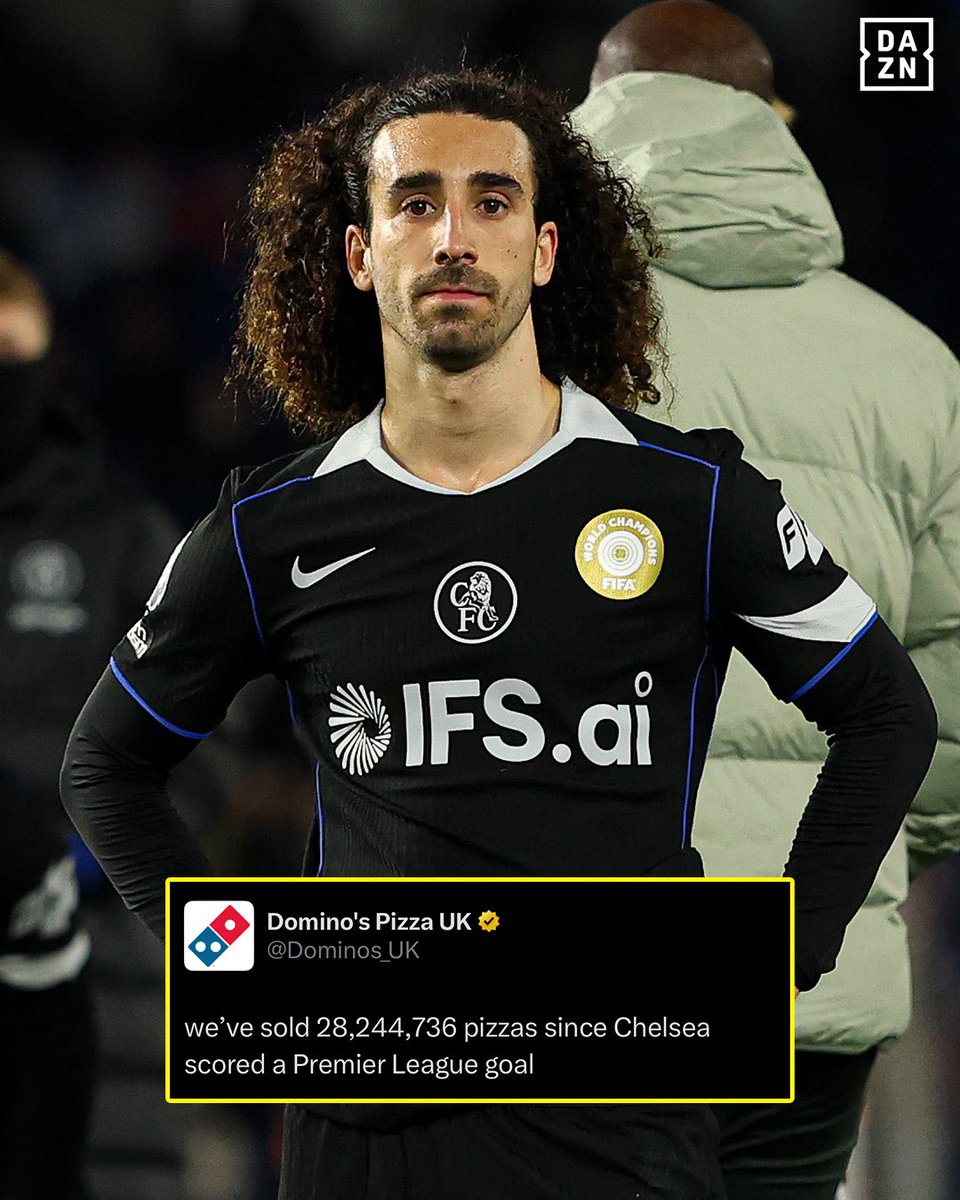 DAZNFootball's tweet image. Chelsea are goalless in the premier league since March…

and Domino’s took advantage of that fact 😂

#premierleague