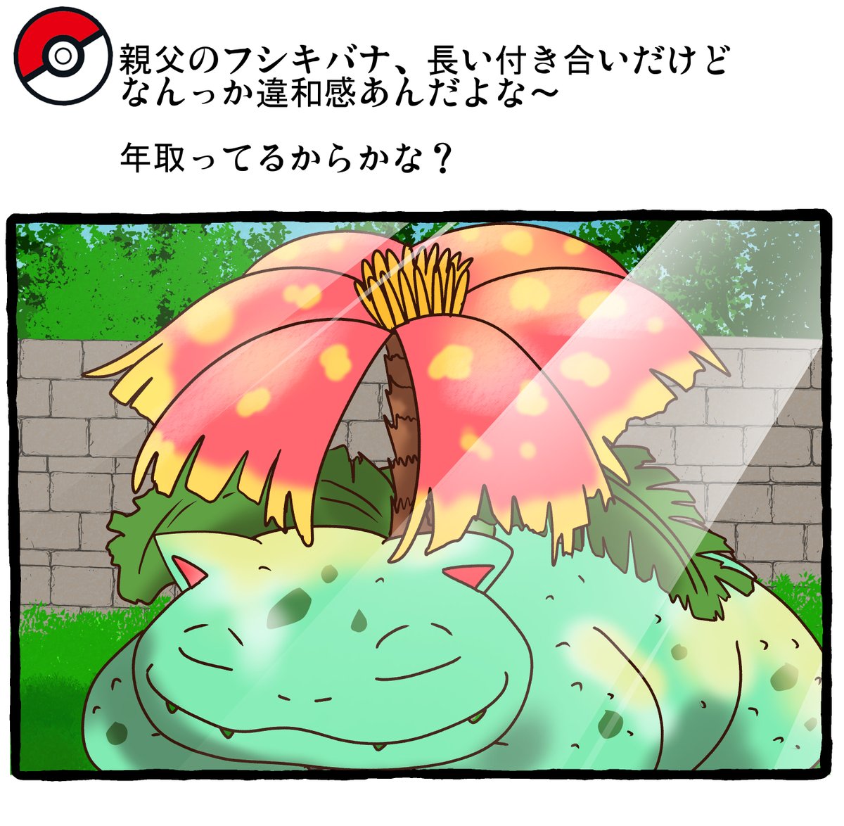 okatanuki's tweet image. ポケモンとの日常　フシギバナ？
#ポケモンと生活 #ポケモンと社会 #Pokemon