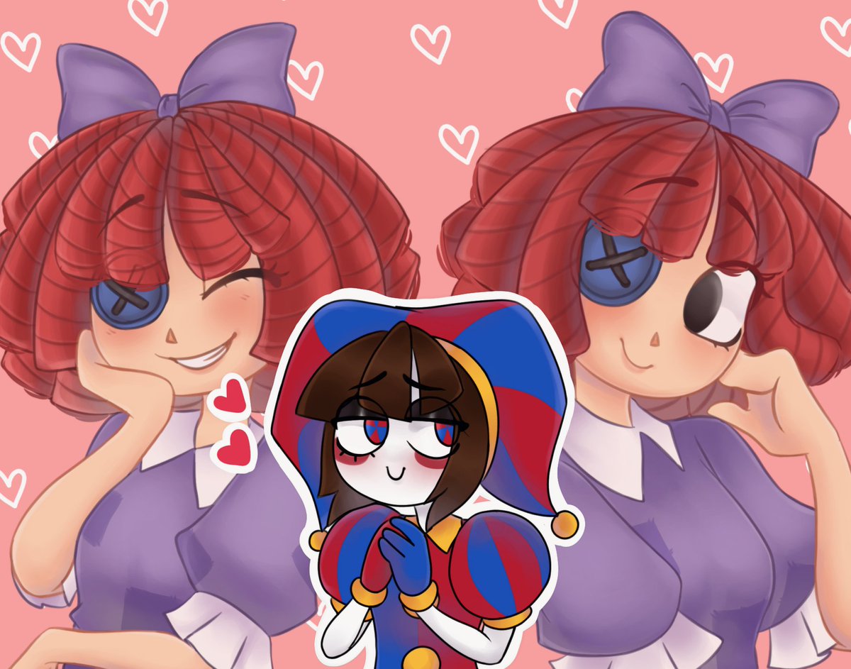 jugodefresaa's tweet image. She's thinking about her beautiful girlfriend #ragapom #jesterdoll