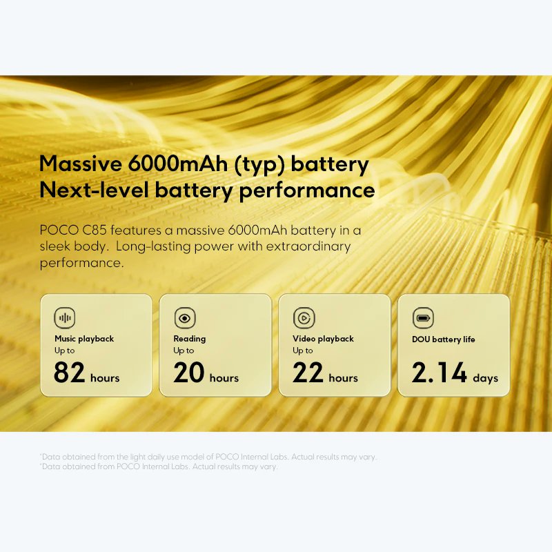 aliexpressbdeal's tweet image. 851 / 
BIG Promotion #11.11 #blackfriday #cybermonday !!!
Xiaomi POCO C85 Global Version Smartphone MediaTek Helio G81-Ultra 6.9" Dot Drop display 6000mAh 50MP dual Camera 33W NFC IP64

Purchase link: s.click.aliexpress.com/e/_c3D3ghs7

Make your order quickly or add