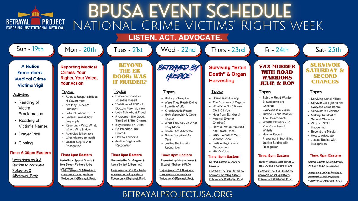 You want to be here every evening! <a href="/Betrayal_Proj/">Betrayal Project USA</a>