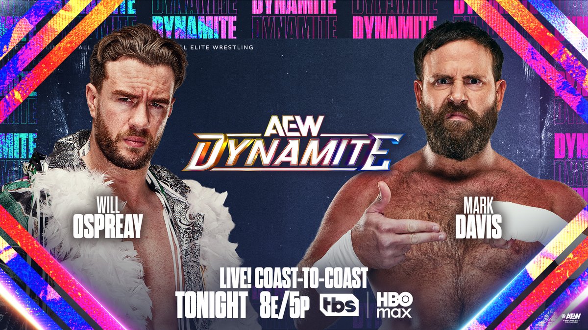 AEW's tweet image. REMINDER: #AEWDynamite is LIVE NATIONWIDE with an Early West Coast Start Time, TONIGHT!

Don't miss NEW AEW World Champion @DarbyAllin's first defense vs @MrTommasoCiampa on Wednesday Night #AEWDynamite!

Watch LIVE at 8e/7c/6m/5p on @TBSNetwork + @SportsOnMAX, TONIGHT!