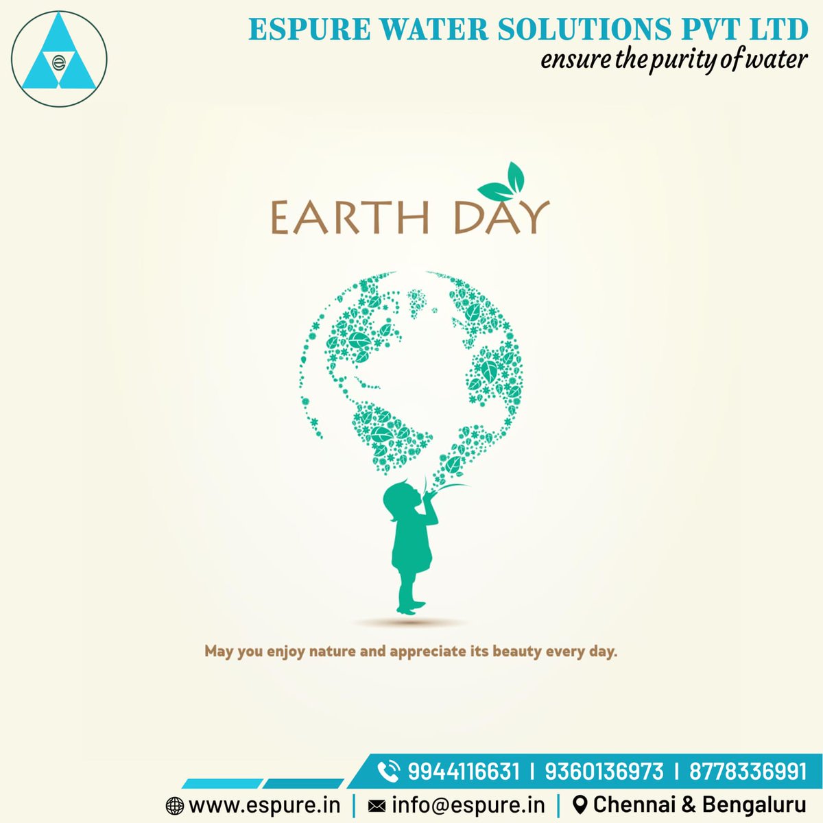 EspureS's tweet photo. Earth Day is celebrated annually on April 22 to raise awareness and promote action for environmental protection, sustainability, and conservation.
https://t.co/pSotEPapXt
#espure #espurewatersolutions #EarthDay https://t.co/VYwoUDtovH