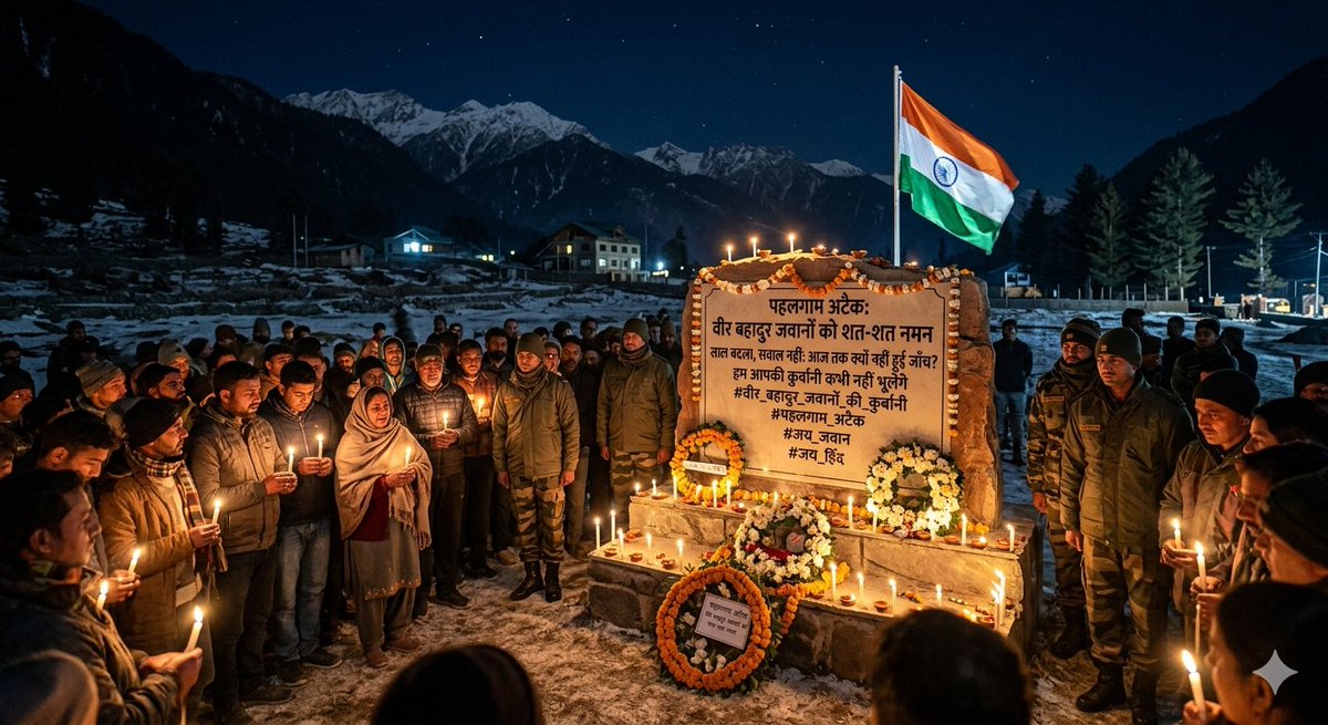 भारत के लोगों के दिल की आवाज अभी भी पूछती हैं? पहलगाम अटैक की वो तारीख आज दिलों को झकझोंर देती हैं।
साल बदला सवाल नहीं, आज तक नहीं हुईं जांच 
 #वीर_बहादुर_जवानों_की_कुर्बानी
#पहलगाम_अटैक
#जय_जवान
#जय_हिंद