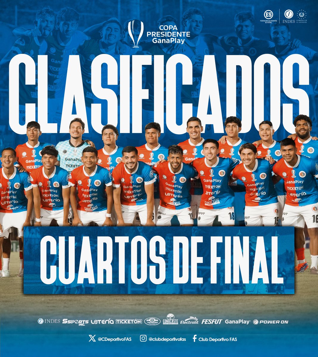 ¡𝑬𝑺𝑻𝑨𝑴𝑶𝑺 𝑬𝑵 𝑪𝑼𝑨𝑹𝑻𝑶𝑺 𝑫𝑬 𝑭𝑰𝑵𝑨𝑳! 🏆🔴🔵

Próximo rival: Fuerte San Francisco ⚔️

#cdfas #tigrillos #clausura2026