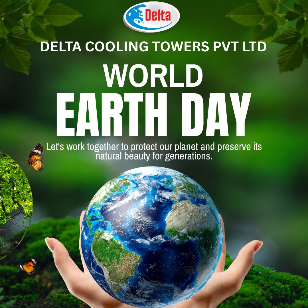 DeltaCooling's tweet photo. Our planet, our responsibility. 🌍  This Earth Day, let’s pledge to protect what we hold in our hands.  #EarthDay2026 #DeltaCoolingTowers #GoGreen #SustainableFuture #ProtectOurPlanet https://t.co/29mokTCqBz