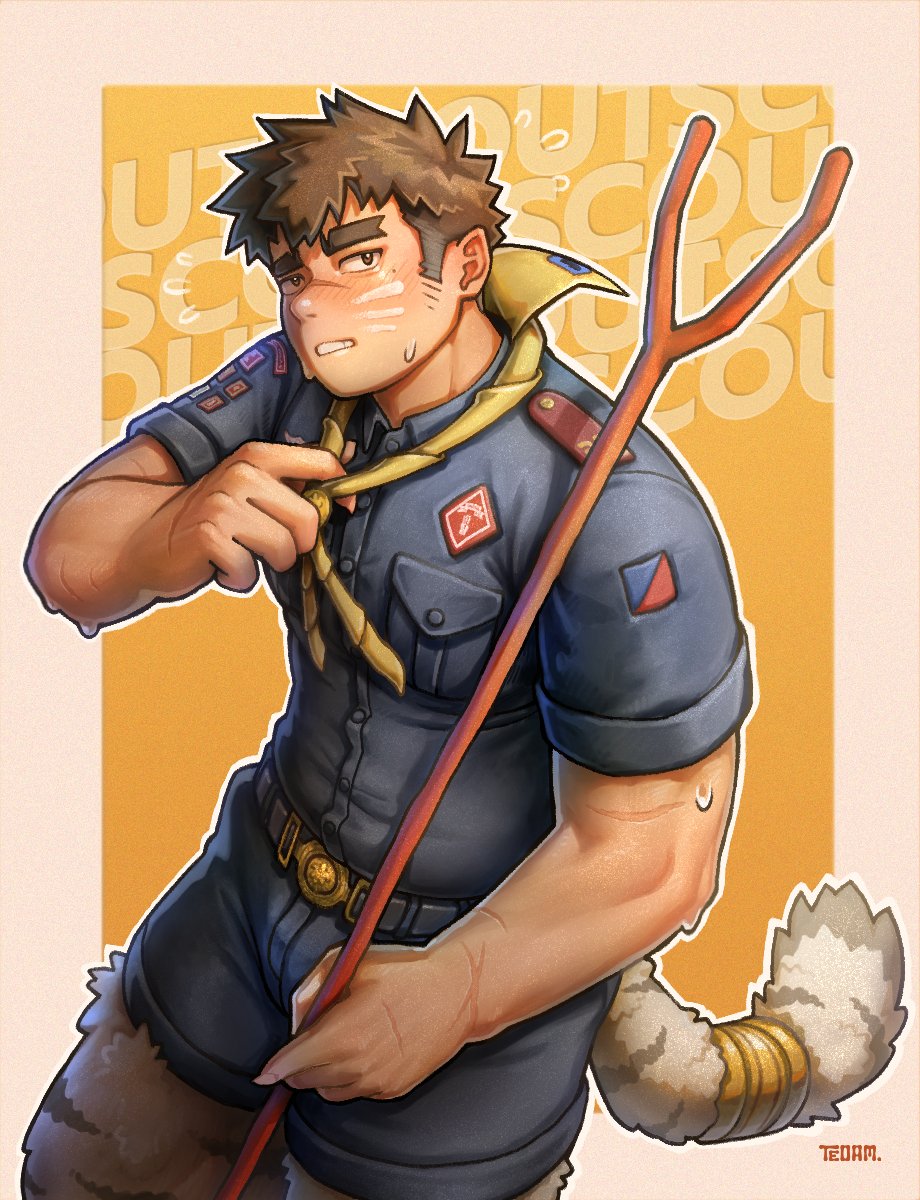 te_oam's tweet photo. Scout Taikor🐯🧡

โดนชวนไปเล่นแบบงงๆ555 
ทำออกมาแล้วสรุป...ก็โอเคนะเนี้ย

Special challenge #YourOutfitMyOC
Outfit from @korstudio 

#Te_oam #よその子の服をうちの子に https://t.co/ou1LPhvjym