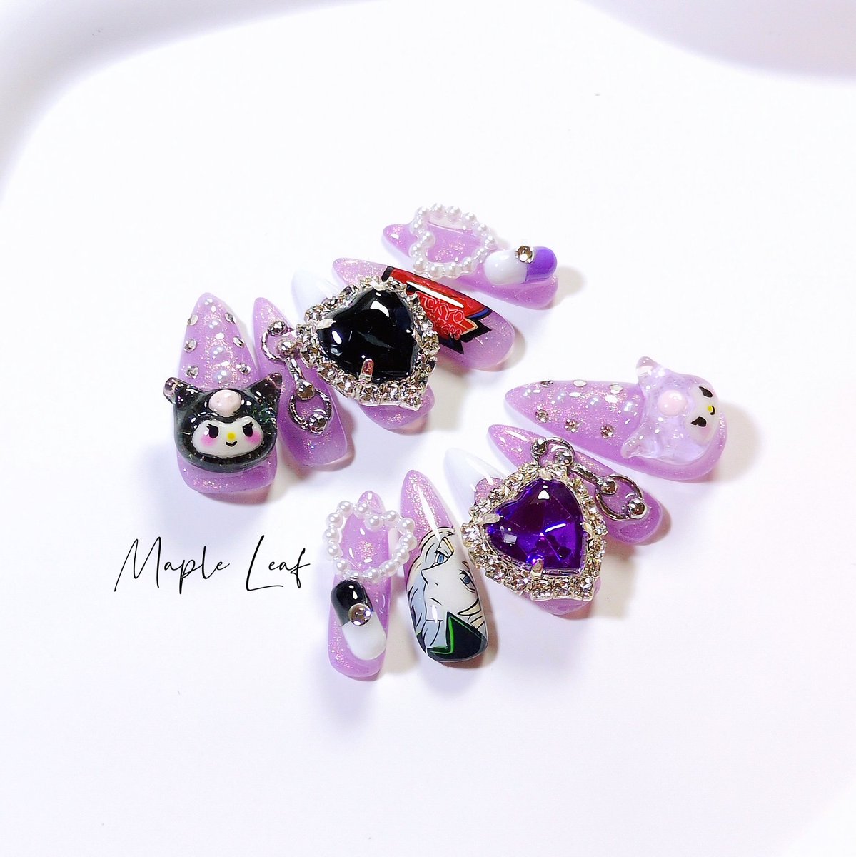 𝑴𝒂𝒑𝒍𝒆 𝑳𝒆𝒂𝒇 .ネイルチップ販売 tweet media