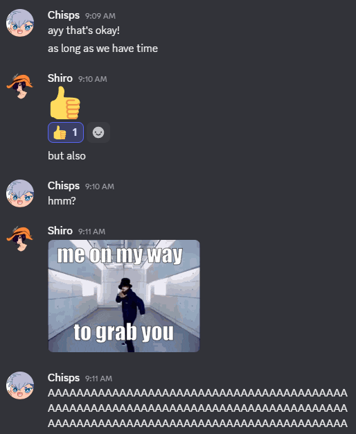 ChispsCh's tweet photo. still glad we still homebois @ShiroTheCraven https://t.co/HHc1hkbYGy